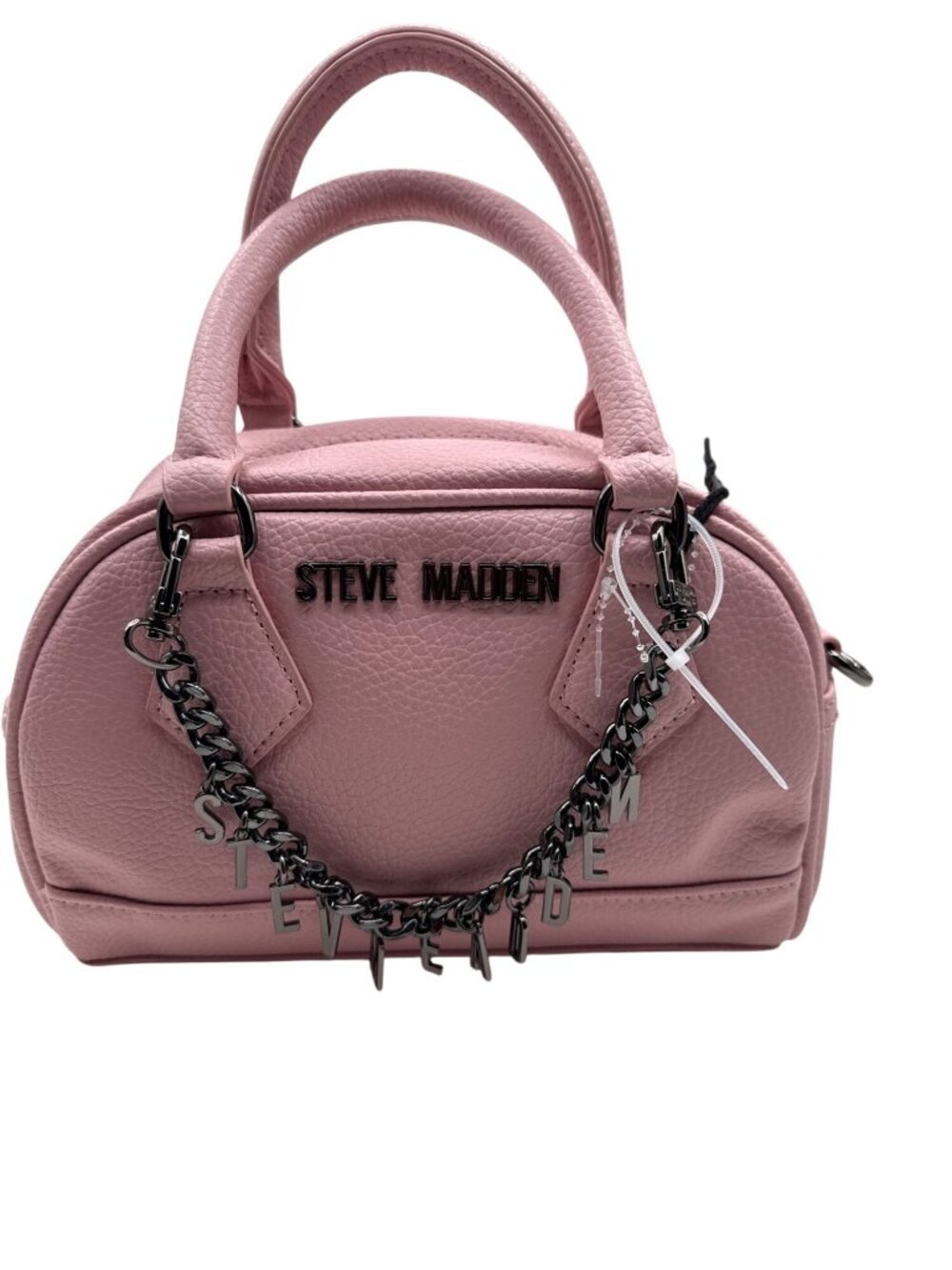 Steve Madden Small Satchel With Chain Accents Removable Strap  Stylish  Compact